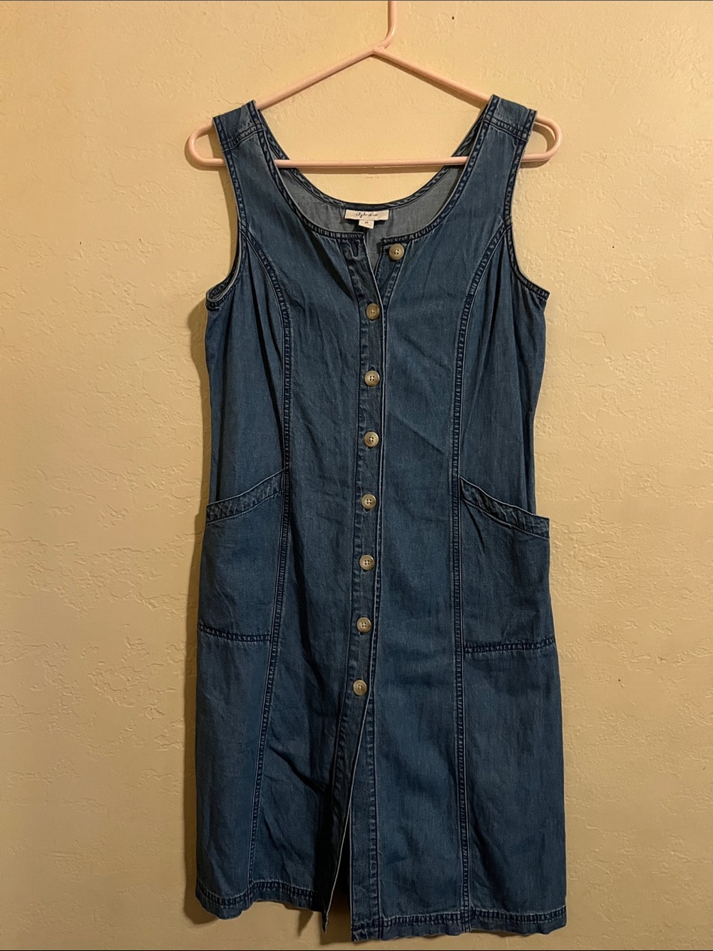 Style & Co. Sleeveless Denim Midi Dress - Blue